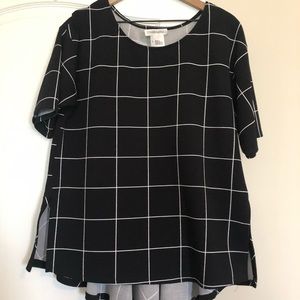 Urban outfitters grid pattern blouse